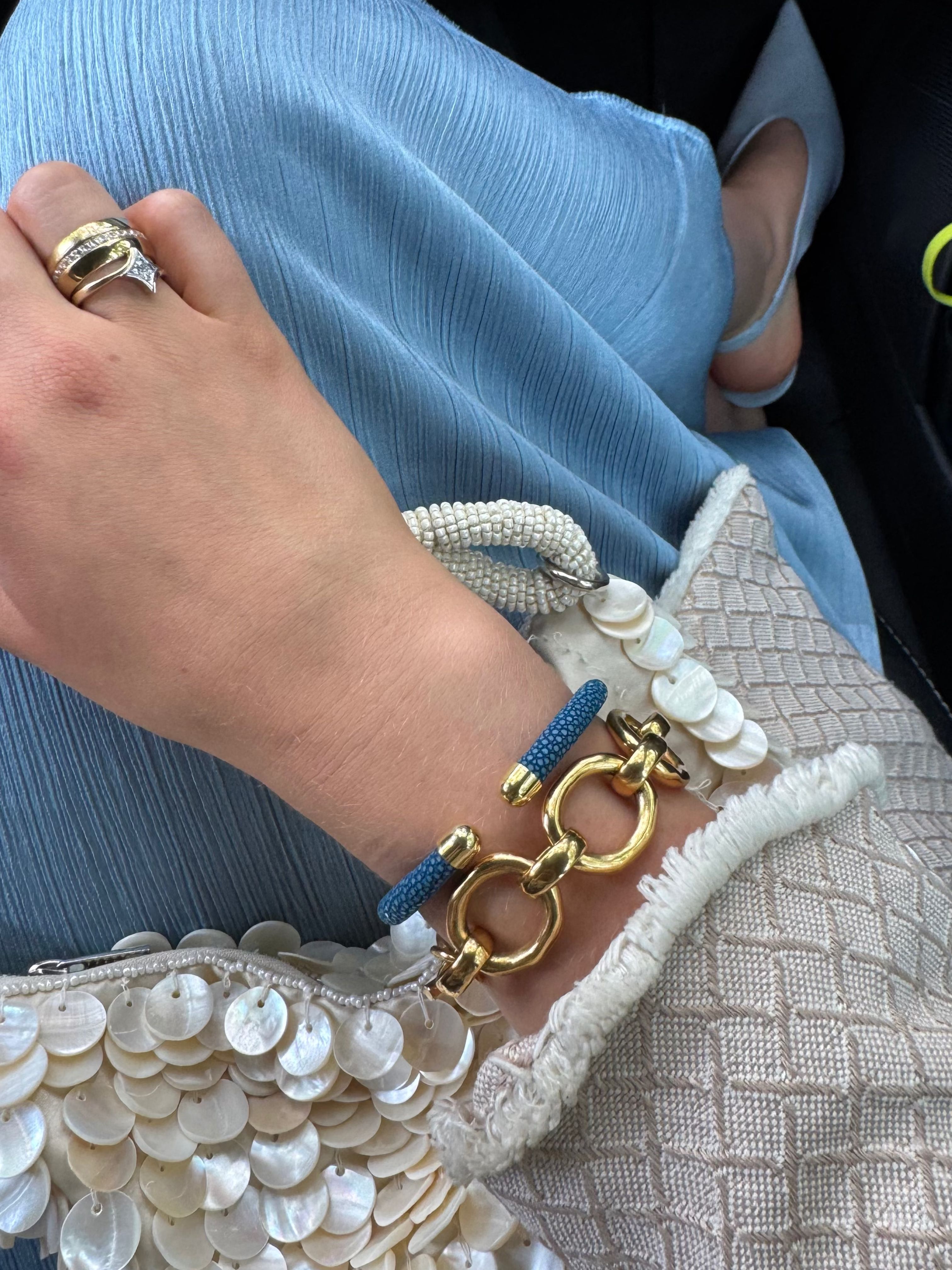 Raya arm cuff in stingray leather by PAVO, view 13